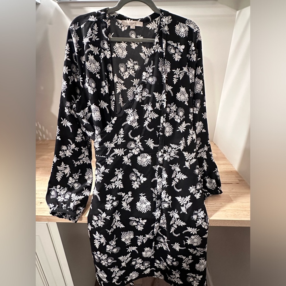 Loft floral wrap dress